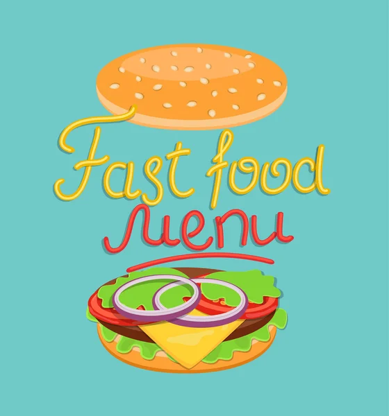 Menu de fast food —  Vetores de Stock