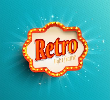 Retro hafif çerçeve parlayan