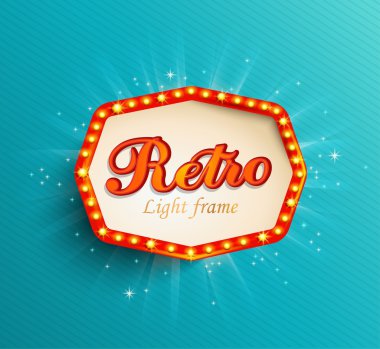 Retro çerçeve parlayan