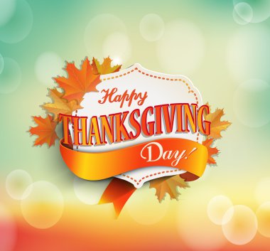 Akçaağaç yaprakları ile Şükran etiket