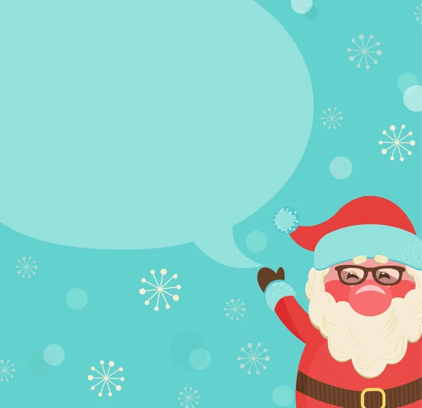 Papai Noel com modelo de bolha para mensagem — Vetor de Stock