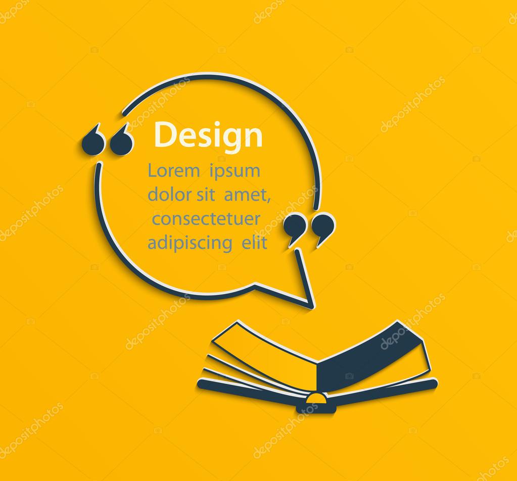 Speech bubble template for book quote