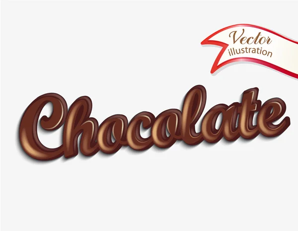 Choklad design Inskription — Stock vektor
