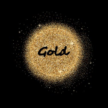 Altın ışıltılı daire