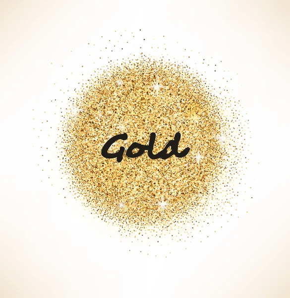 Gold glittrande cirkel — Stock vektor