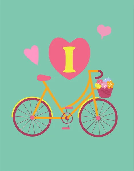 Concepto de bicicleta cartel color vintage . — Vector de stock