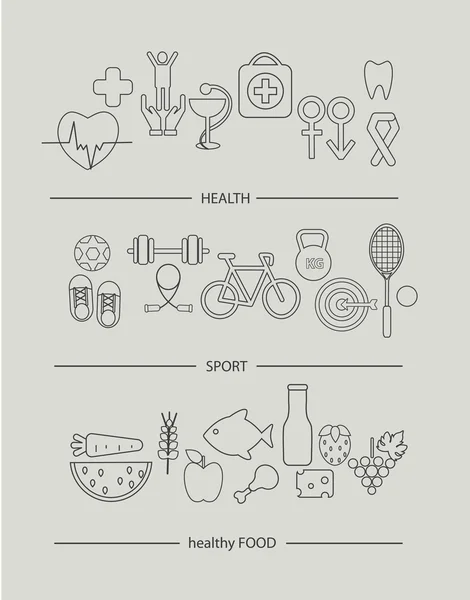 Modern thin line icons set — Stock Vector