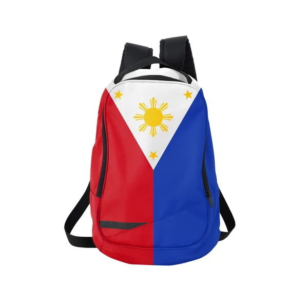 Mochila de bandeira das Filipinas isolada em branco — Fotografia de Stock