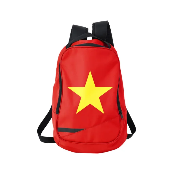 Vietnam flag backpack isolated on white — Stock Photo, Image