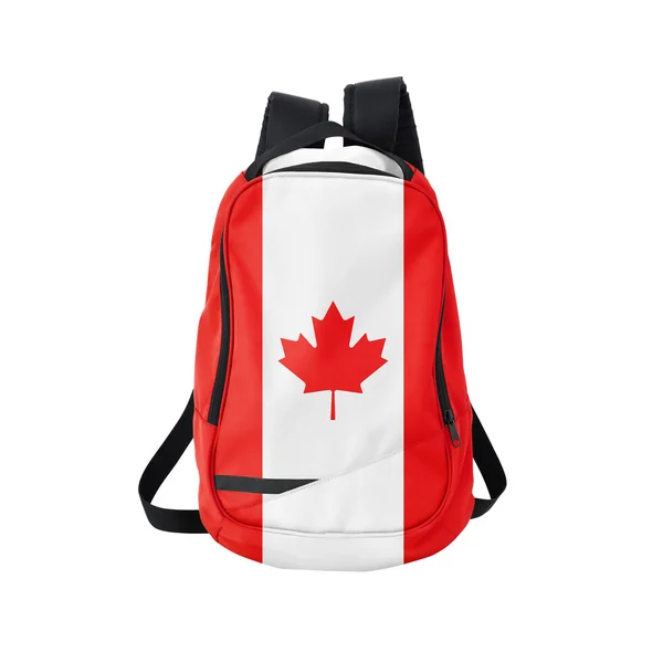 Mochila de bandeira do Canadá isolada em branco — Fotografia de Stock