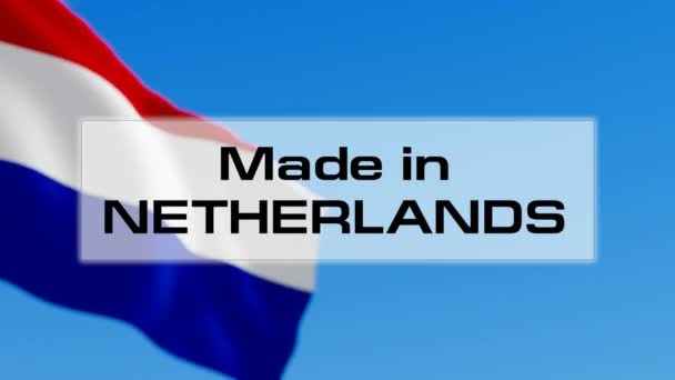 Made in Netherlands — Stock Video