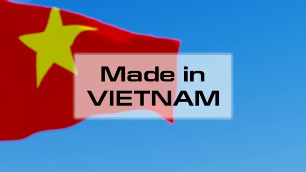 Hergestellt in Vietnam — Stockvideo