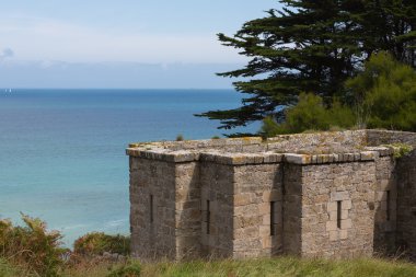 Belle-Ile-tr-Mer, Fransa-30 Ağustos 2014: Atlantik görünümünü