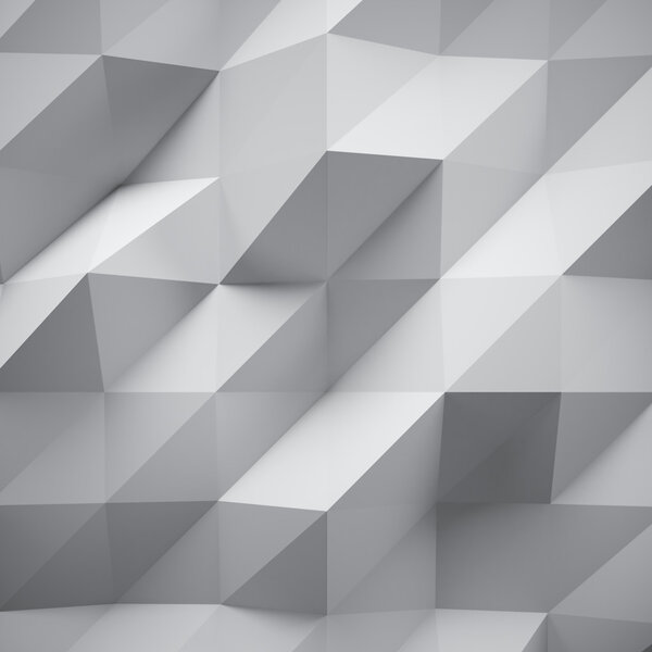 Photo of highly detailed multicolor polygon. Gray geometric rumpled triangular low poly style. Abstract gradient graphic background. Square.