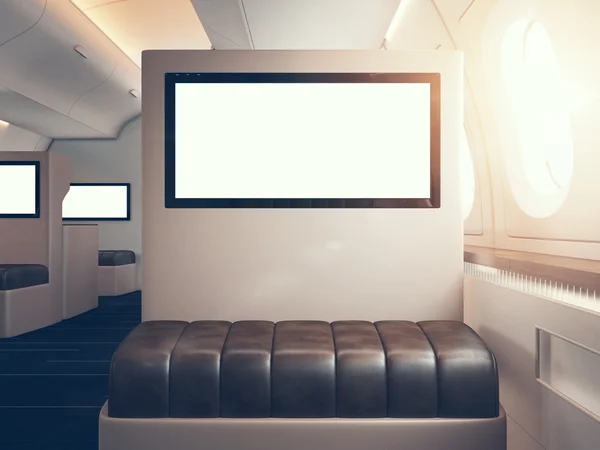 Photo of luxury airplane interior — Stock Photo, Image