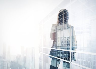 İşkadını fotoğraf. Çift pozlama