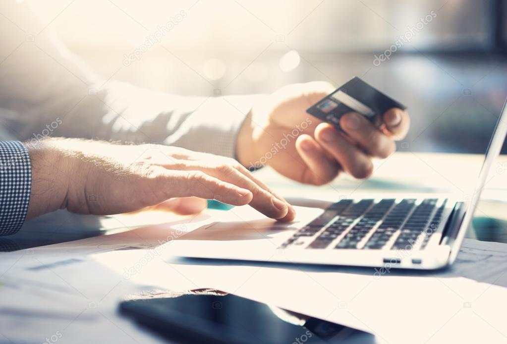 businessman working with laptop