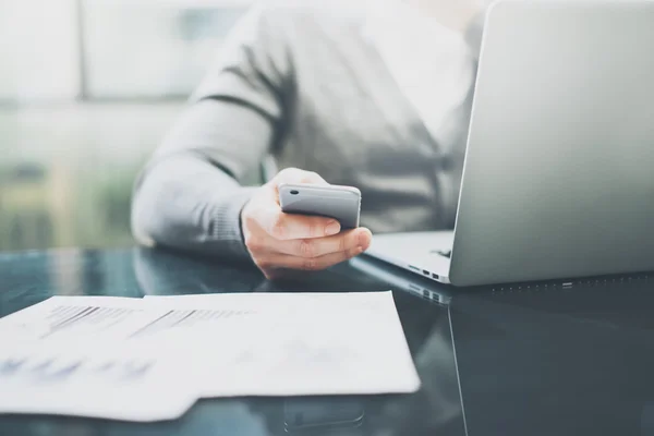 Proceso de trabajo del gestor de inversiones — Foto de Stock