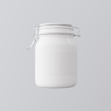 White Glass Jar