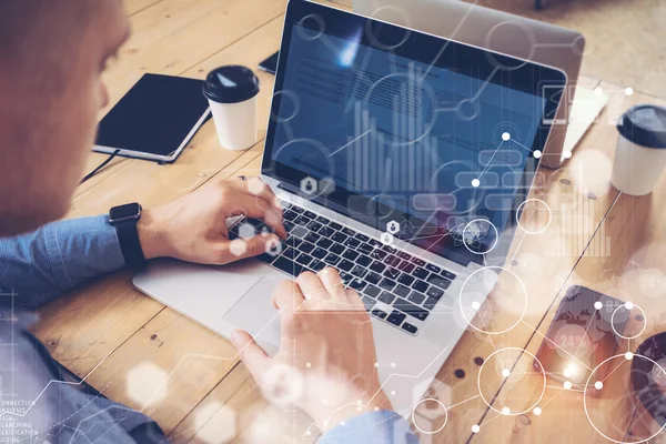 Man Working with Notebook — Stock Photo, Image