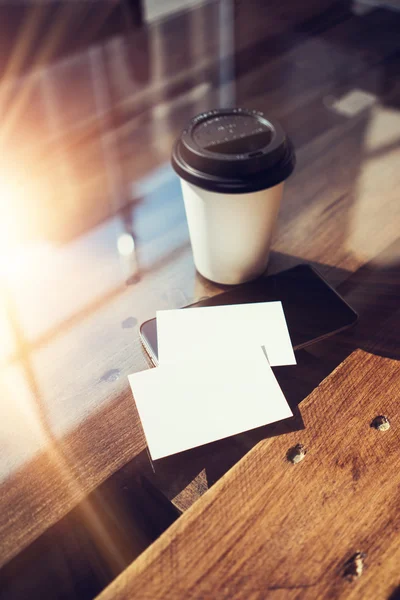 Tarjetas de visita blancas — Foto de Stock