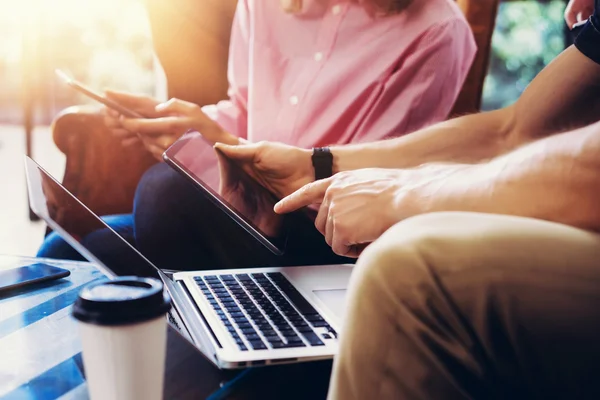 Coworkers Team Analyze Meeting