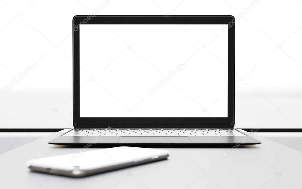 Modern Laptop Screen 