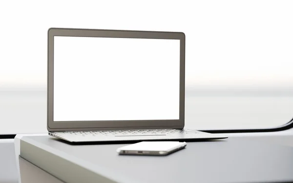 Moderne lege laptop scherm — Stockfoto