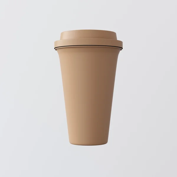Kaffeetasse aus Kunststoff — Stockfoto