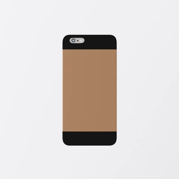 Caso del telefono marrone — Foto Stock
