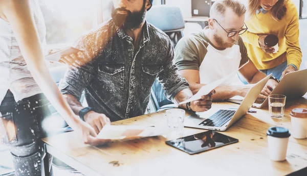 Reunión de trabajo en equipo — Foto de Stock