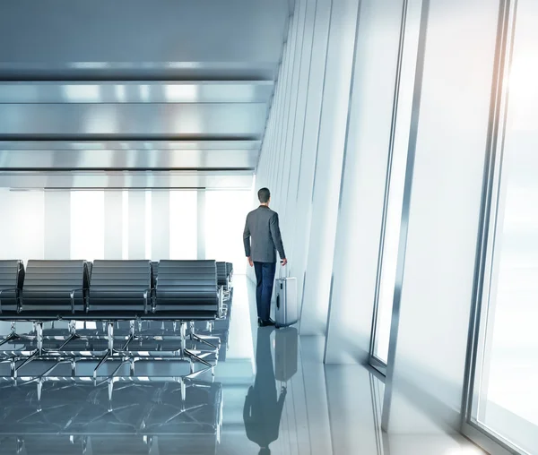 Businessman at airport — Stock Photo, Image