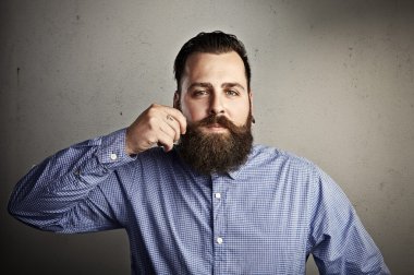 Portrait of a bearded man clipart