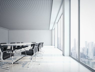 büyük pencereler ile ofis iç