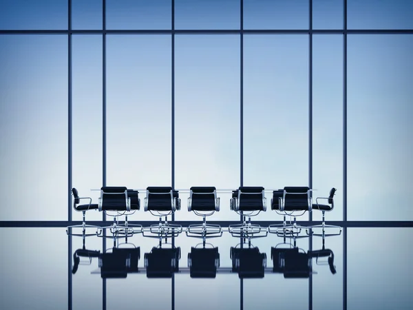 Empty office with large windows — Stock Photo, Image