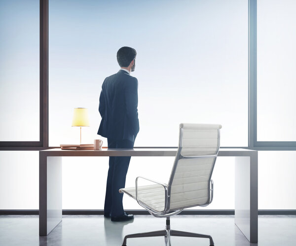Businessman standing in office