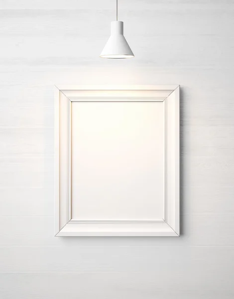 Picture frame and luminaire — Stock Photo, Image