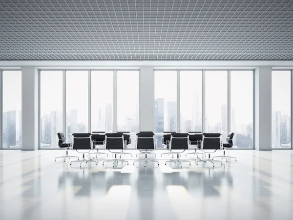 büyük pencereler ile ofis iç