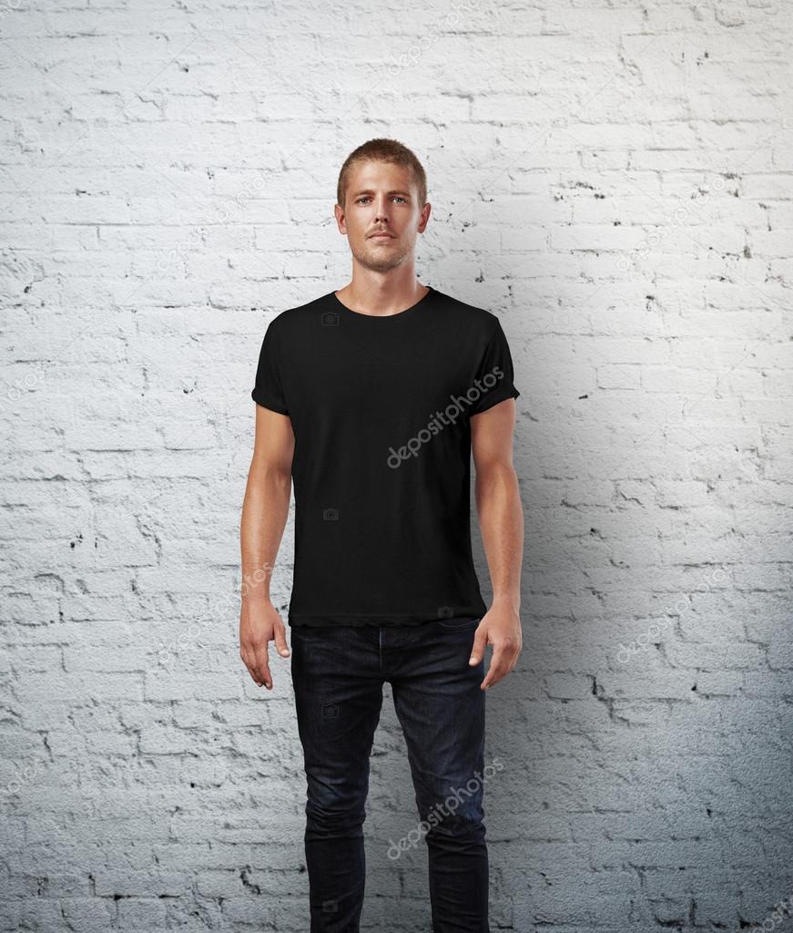 black t shirt guy