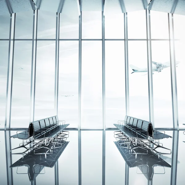 Empty airport interior — Stock Photo, Image