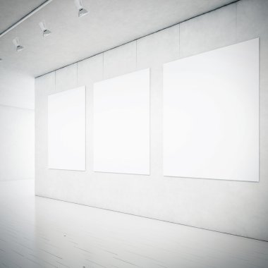 boş resim çerçeveleri ile Galeri iç