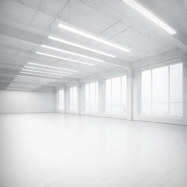 Empty white loft — Stock Photo, Image