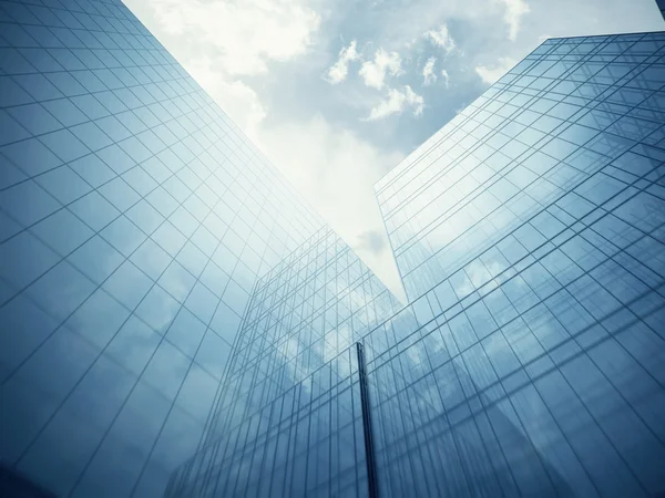 Pared de cristal azul de rascacielos — Foto de Stock