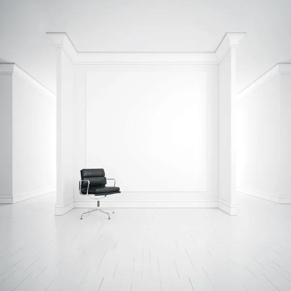 Intérieur blanc avec fauteuil — Photo