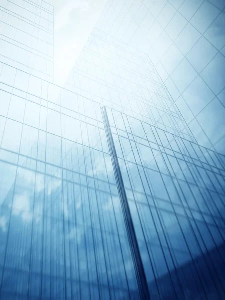 Glass walls of skyscraper — Stock Photo, Image