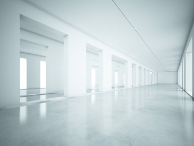 beyaz duvarları ile iç