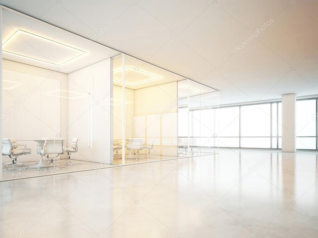 Office interior with panoramic windows