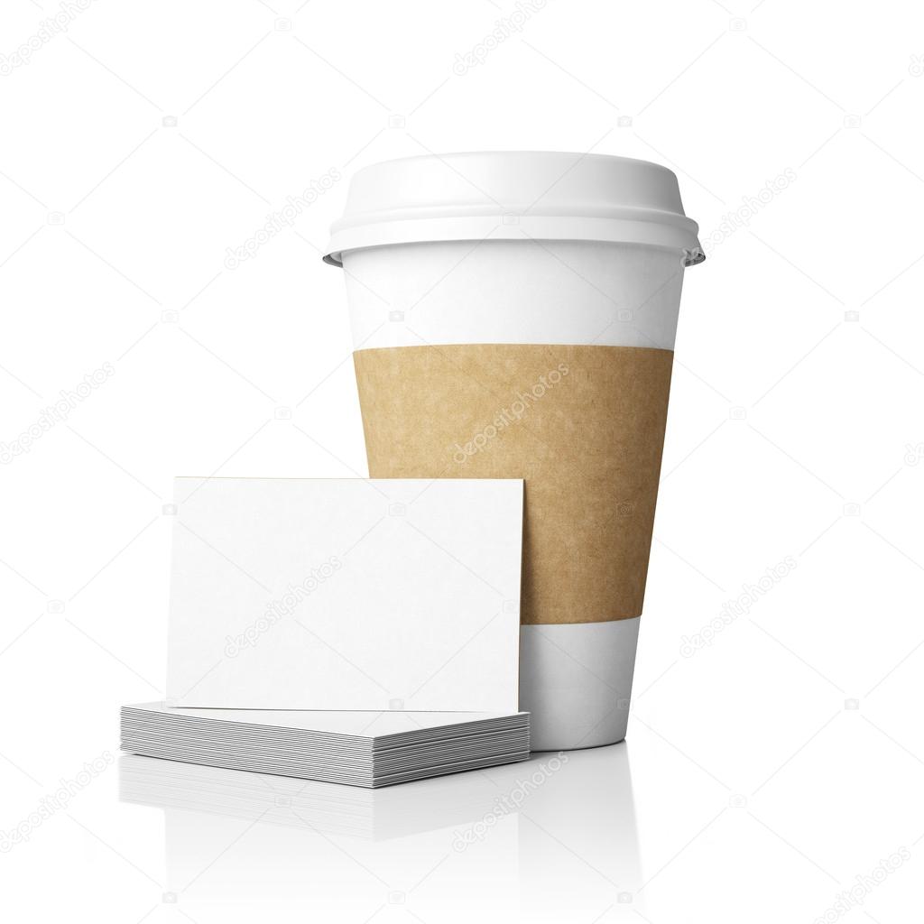 paper cup and cards