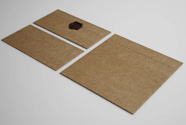 Brown vintage envelopes — Stock Photo, Image