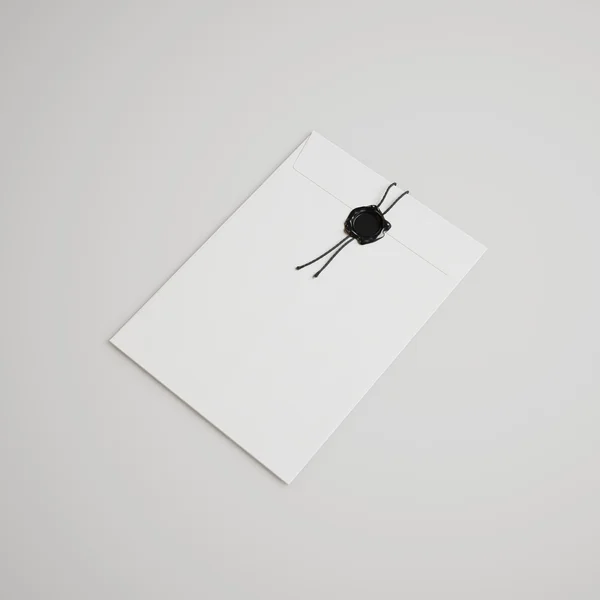 Envelope com selo de cera — Fotografia de Stock